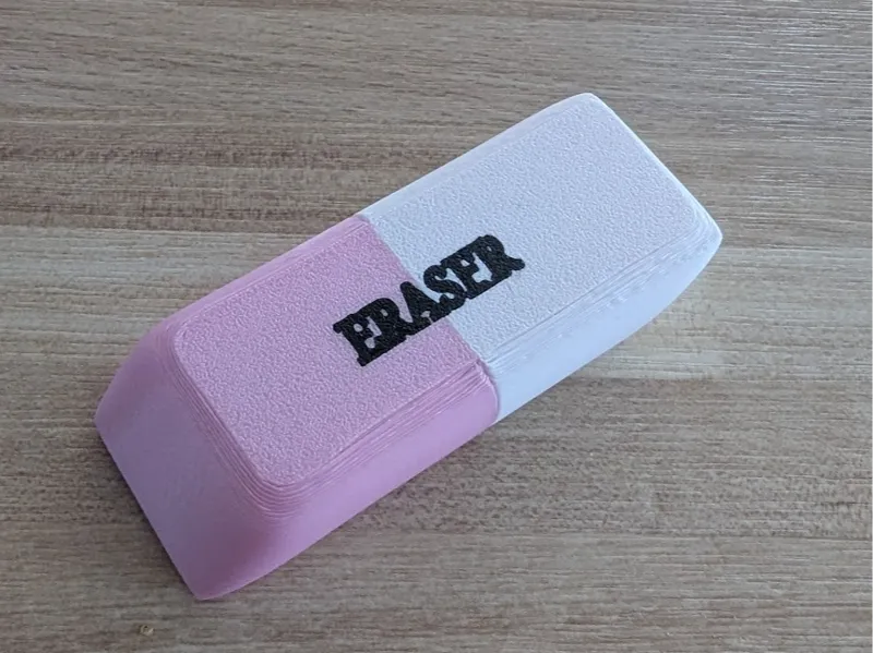 Pink and white Big Eraser
