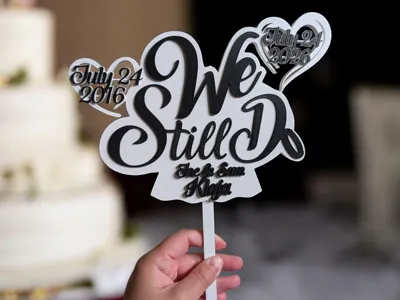 We Still Do: customizable cake topper 