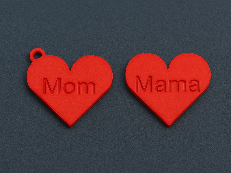 Mother's Day Heart Keychain