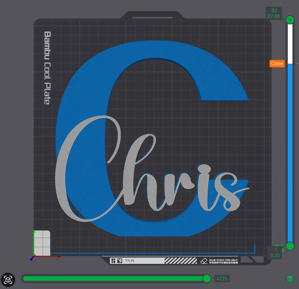 CHRIS name sign ornament nameplate initial - Free 3D Print Model ...