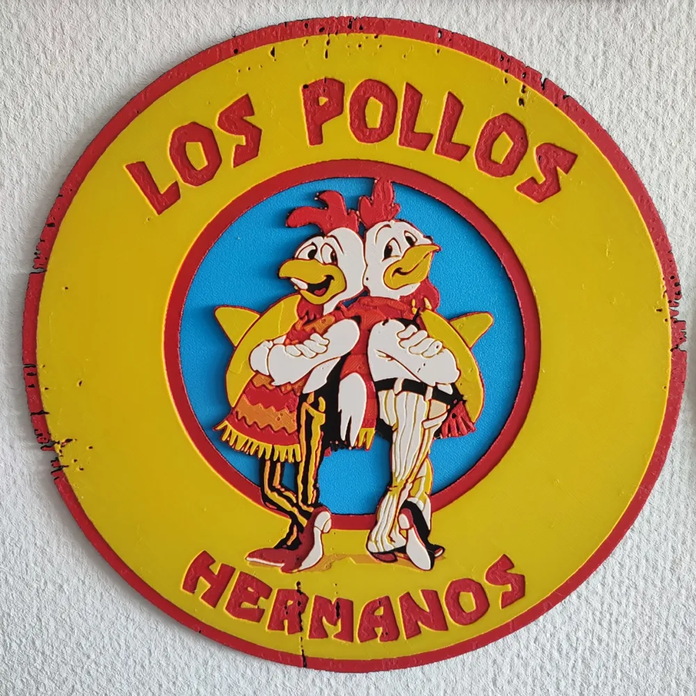 5-color Hueforge Los Pollos Hermanos Sign by a.vdh_1983 - MakerWorld