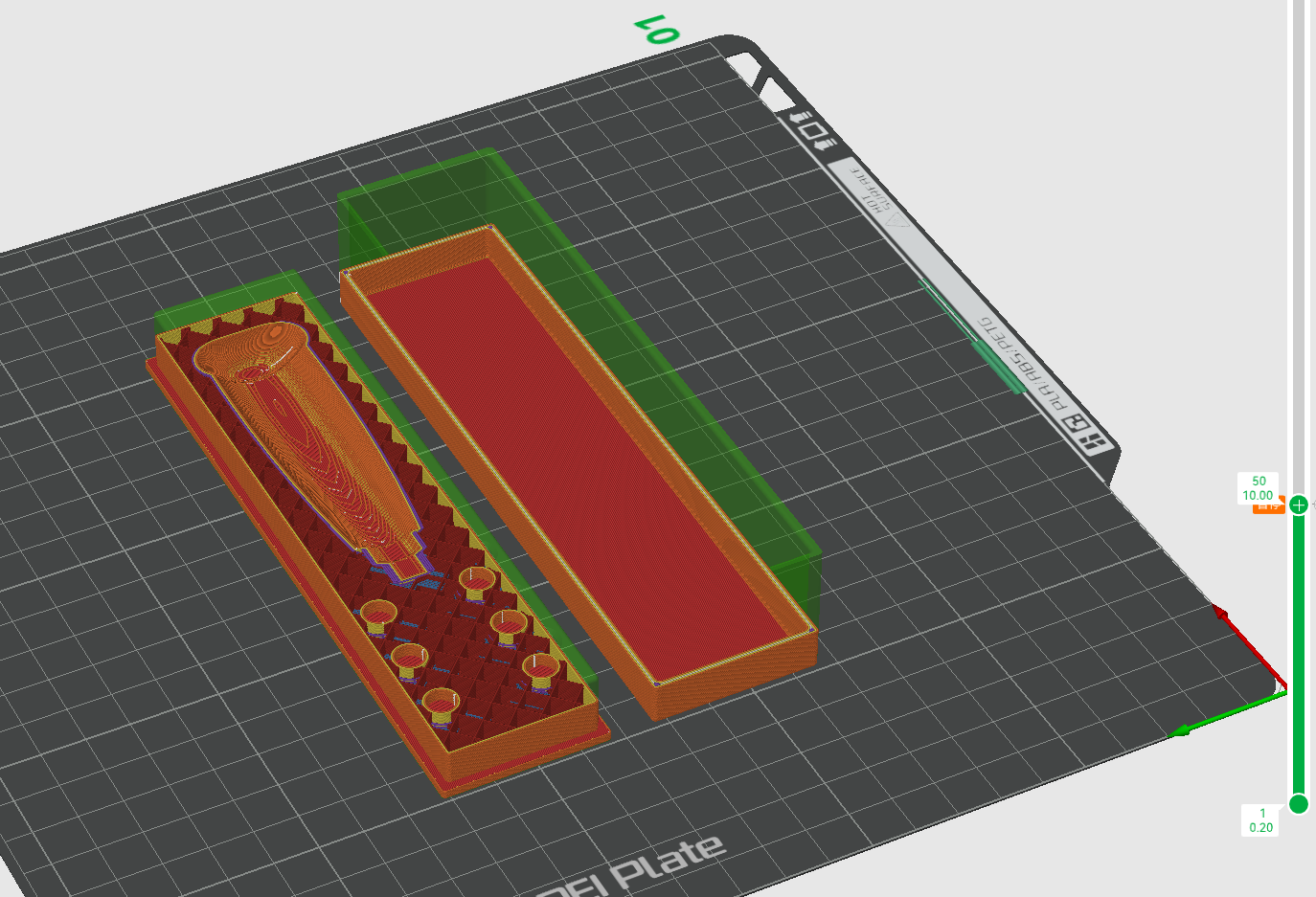 Miniatura 1 do modelo 3D 皮革打孔器收纳盒-无磁铁/有磁铁V2