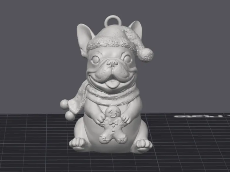 French Bulldog Christmas Tree Decoration / Keyring