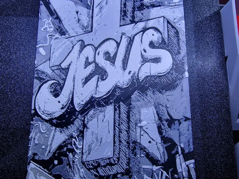 Jesus Graffiti Hueforge