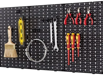 Pegboard wall storage tools