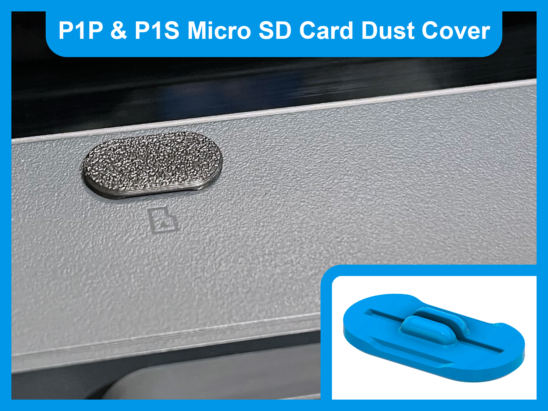 BambuLab P1S P1P Micro SD Card Dust Cover / Plug