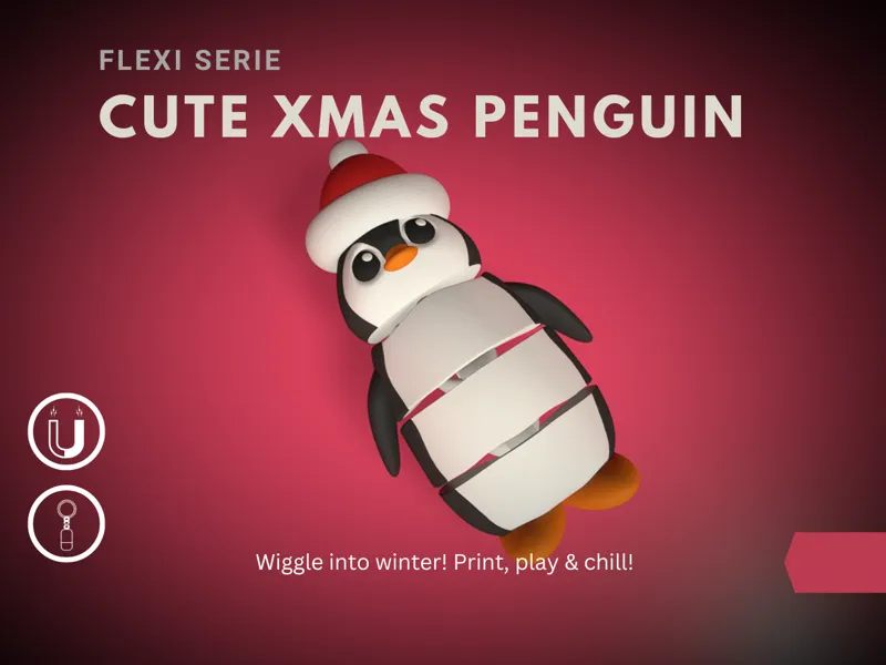 Flexi Penguin – Articulated Christmas Edition