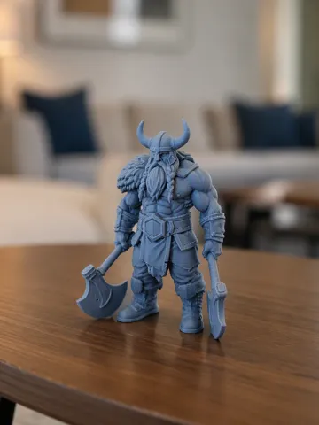 Escenografía en miniatura: Doppelaxt-Wikinger "Sturmbart" im Kampfmodus — vista de referencia 2