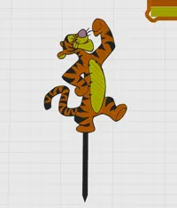 with stick