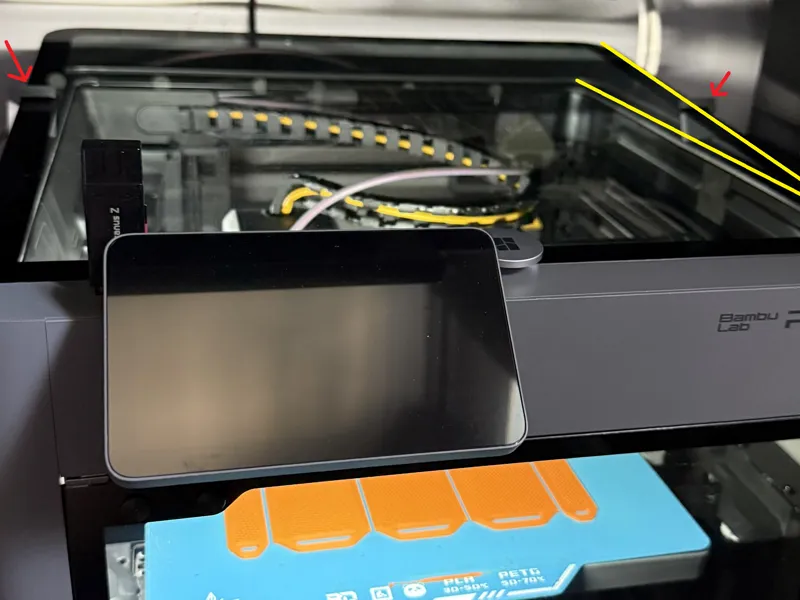 X2D/P2S/P1/H2 Rear Glass Riser Reduce Noise&Heat