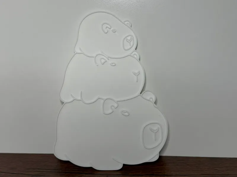 Stacked Capybaras Print & Paint Panel