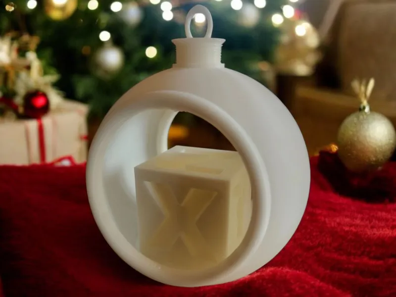 XYZ Calibration Cube Christmas Bauble