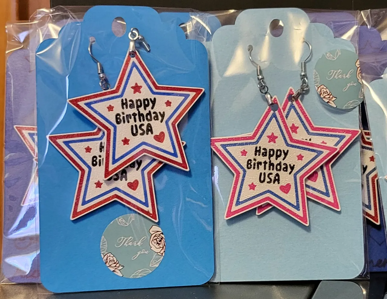 USA Birthday Earrings Version 2 view 4