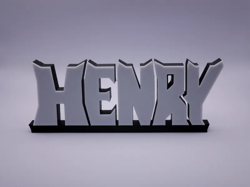 Henry, Custom Freestanding Desk Nameplate