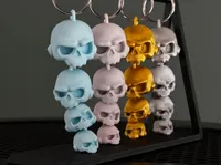 Porte-clés tête de mort ZKULL, art toy — photo 2