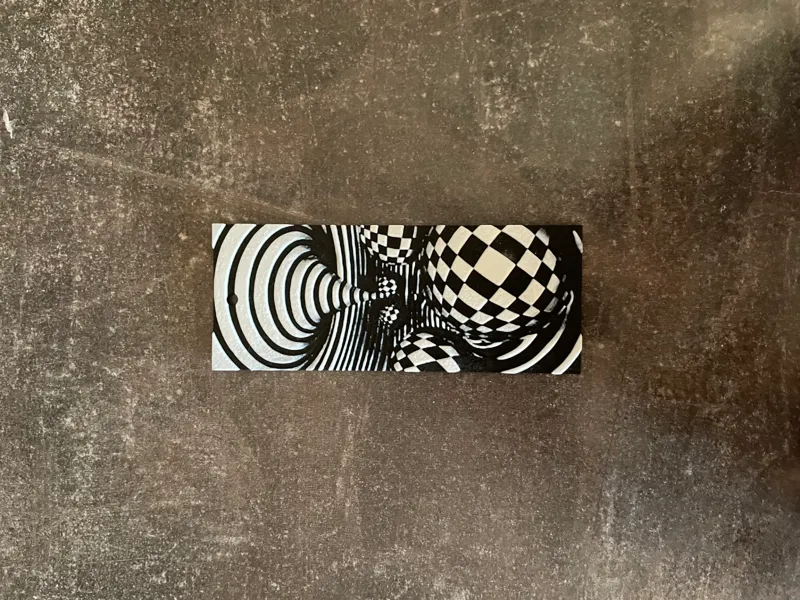 optical illusion hueforge bookmark 