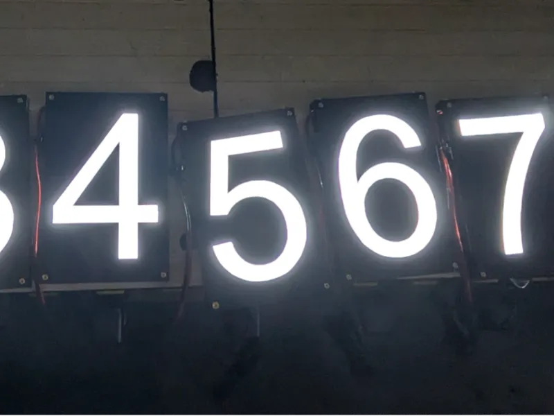 LED Backlit Numeric Digits