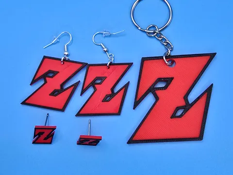 Dragon Ball z Keychain and Earrings