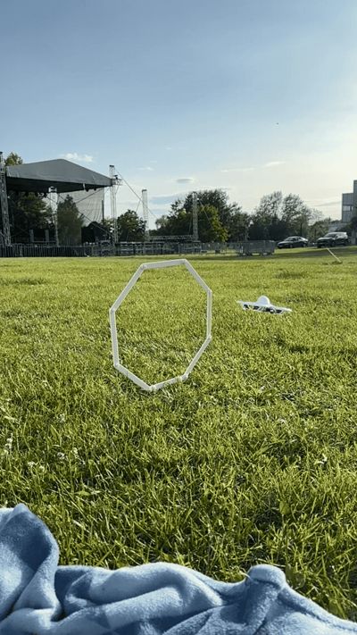 FPV folding gate with stand and grass pin