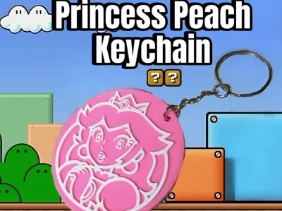 Princess Peach Keychain 