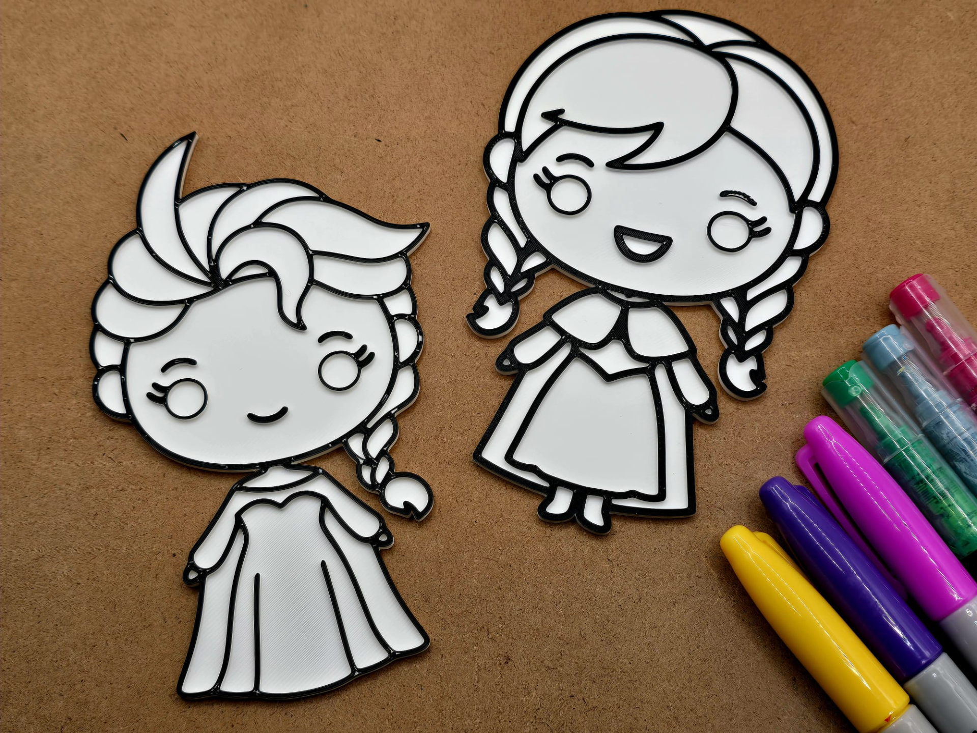 Elsa Anna Frozen Coloring Creative Fun Craft