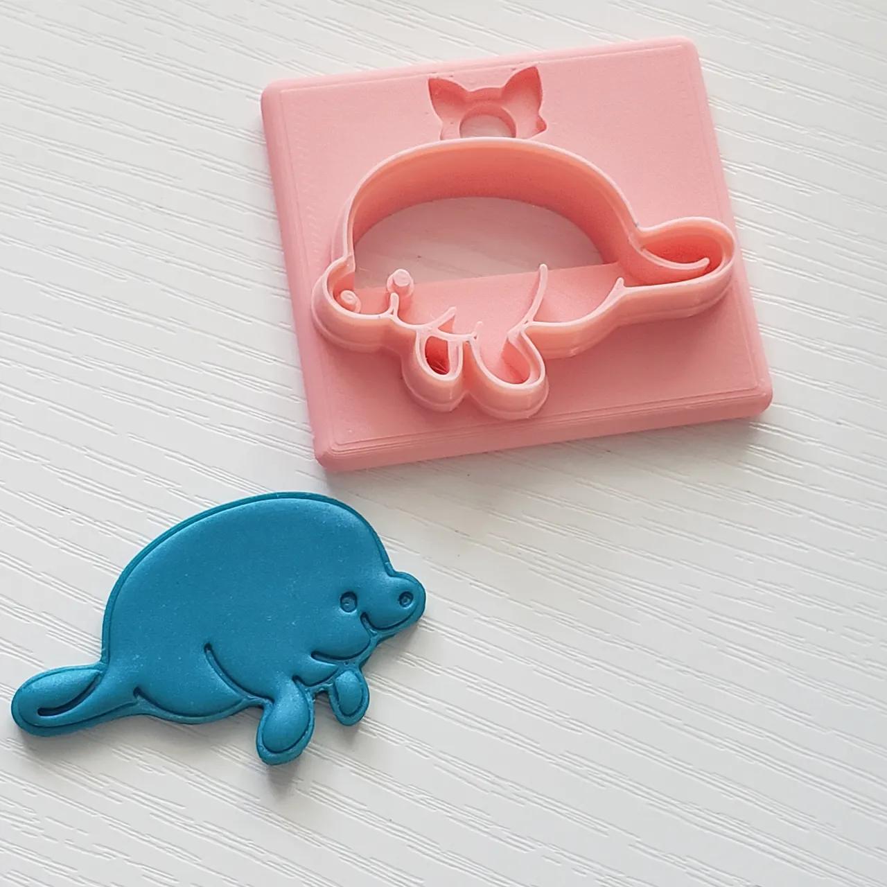 Manatee Sea Cow Polymer Clay Earring Cutter view 3
