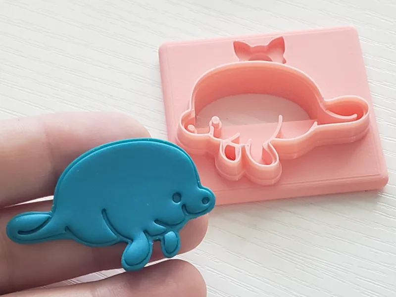 Manatee Sea Cow Polymer Clay Earring Cutter
