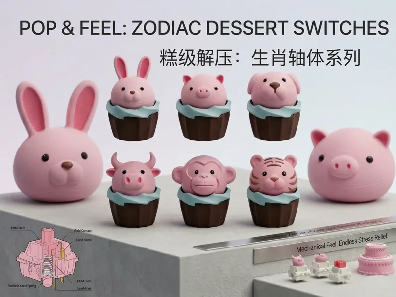 十二生肖蛋糕按键解压器