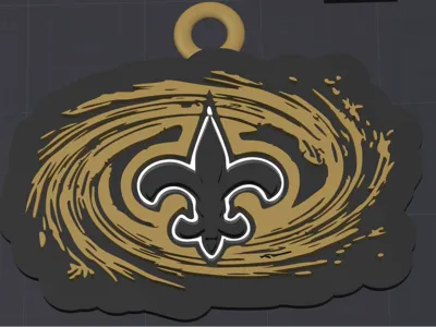 Oversized Saints Fan commemorative pendant logo