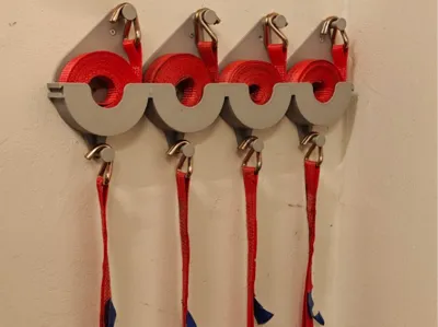 40mm Ratchet Strap Holder – Stackable Wall Mount