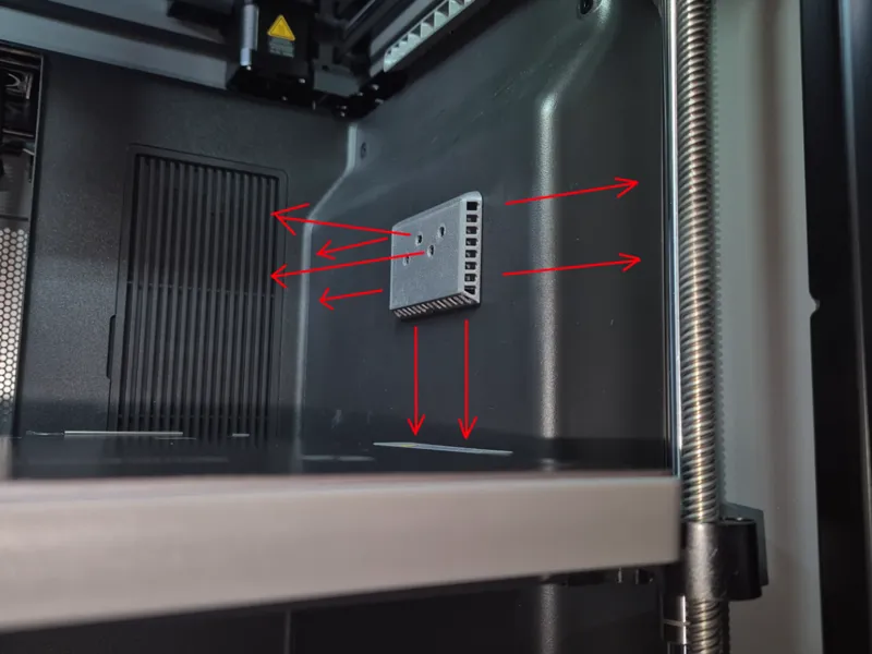 Air Deflector for P2S Bambulab