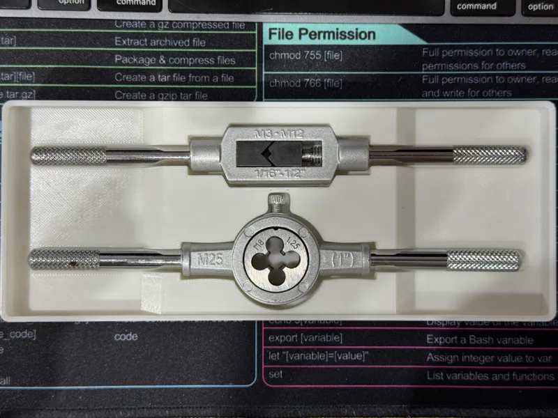 Tap & Die Tool Holder - Gridfinity
