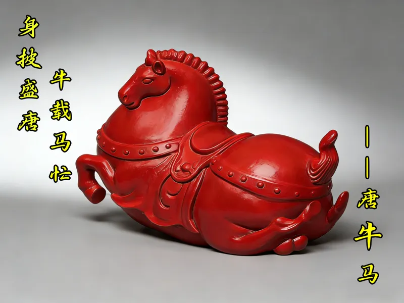 马年开运唐马 唐代牛马 少支撑一体打印摆件