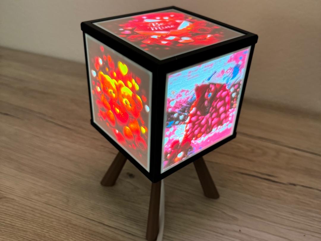 Lithophane Cube Modular 3D Printed Photo Lamp 