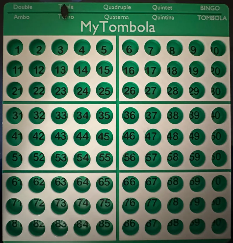 Tabellone Tombola