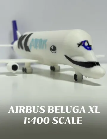 Letrero o emblema decorativo: Airbus BelugaXL — 1:400 Scale Model — vista de referencia 3