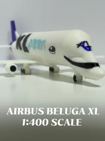 Letrero o emblema decorativo: Airbus BelugaXL — 1:400 Scale Model — vista de referencia 2