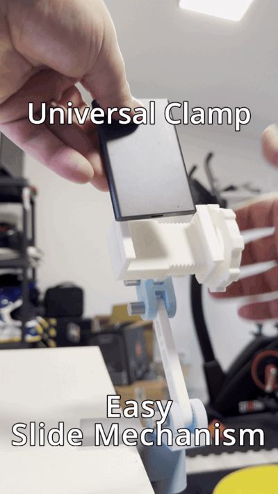 Modular Slide-Lock Clamp (Cup/Phone Holder Module)