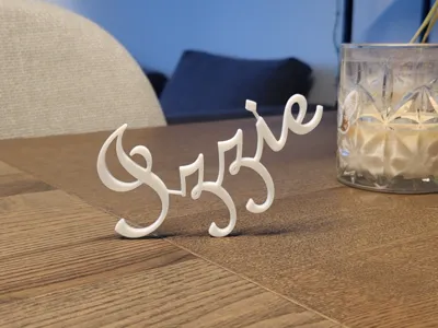 3D Printable Name Display (Izzie)