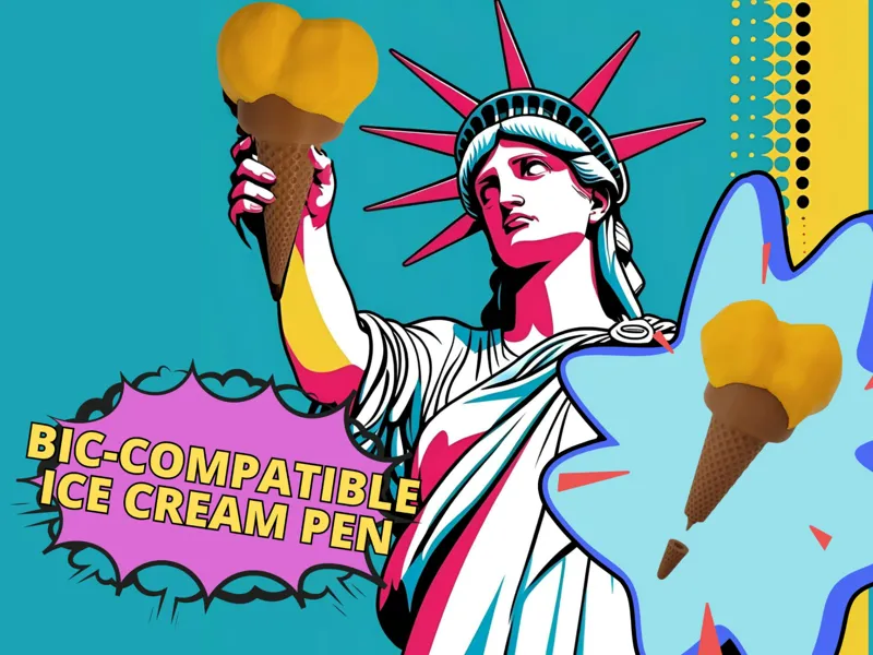 Bic-compatible ice-cream pen