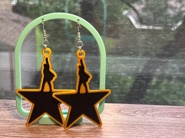 Large Hamilton Musical Logo Earrings