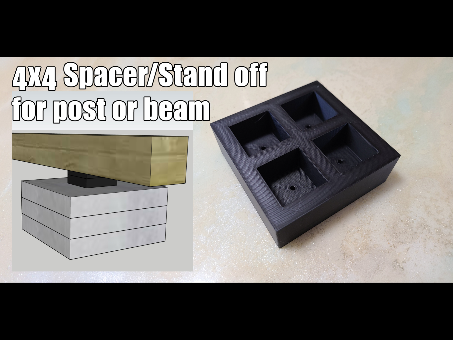 4x4 beam standoff or post base