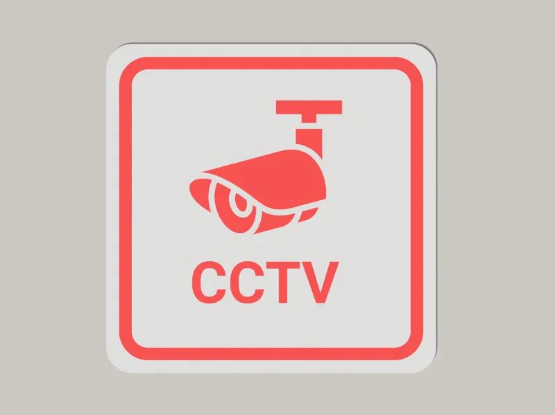 Simple CCTV Sign - PETG 90mm