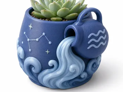 Aquarius Zodiac Succulent Planter