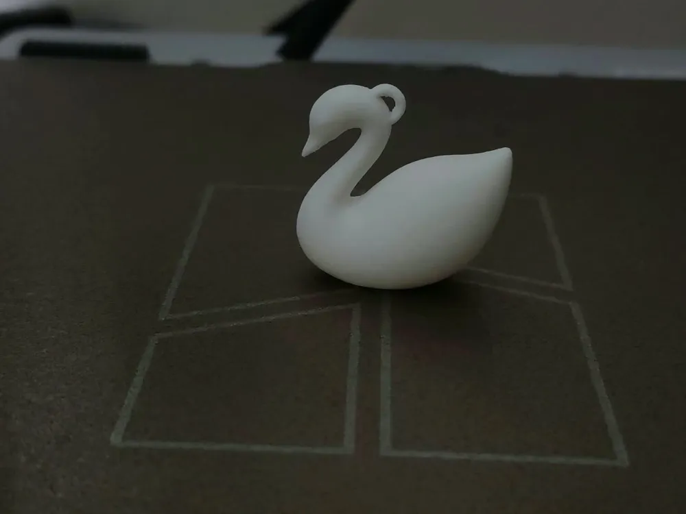 Minimalist Swan Keychain & Bag Charm - Free 3D Print Model - MakerWorld