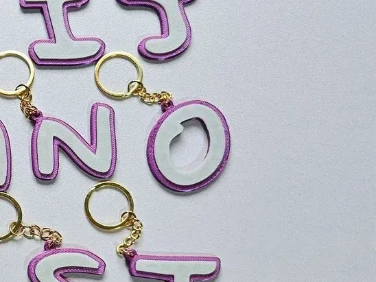 Letter O keychain