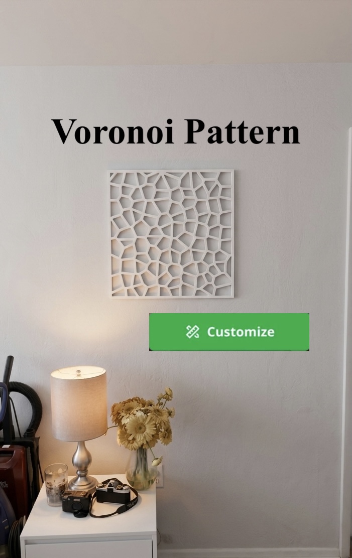 Miniatura 1 do modelo 3D Voronoi Pattern Wall