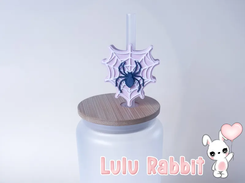 Heart Web Straw Topper