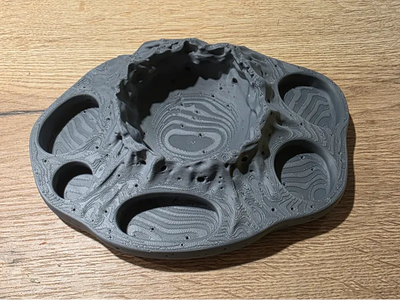 Moon crater tray