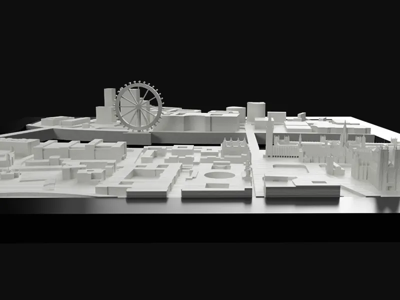 LONDON 3D CITY FRAME SQUARE PICTURE